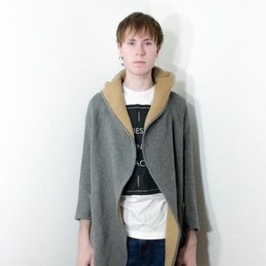 Small Gray Brown Cardigan Hoodie Zara Belt Knit